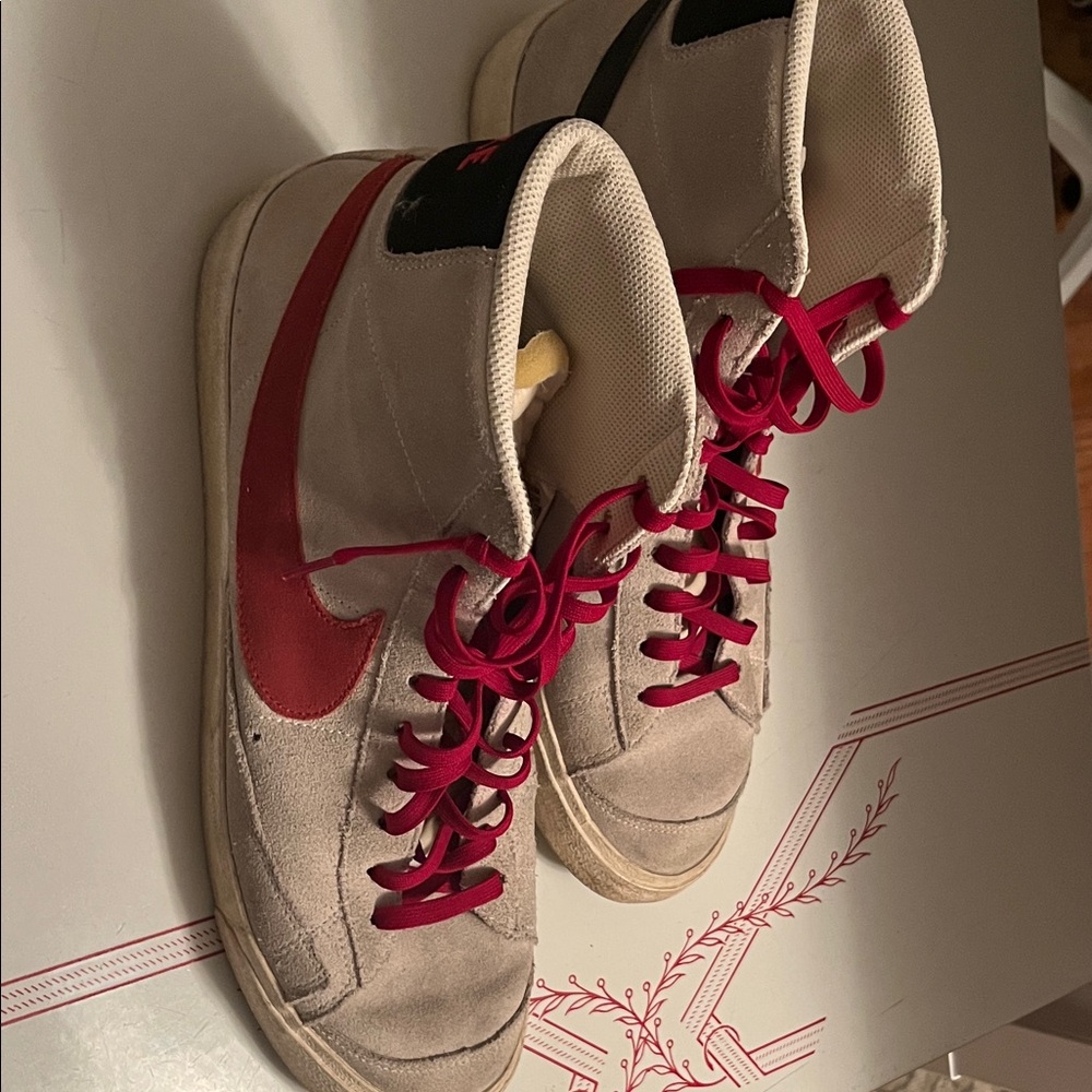 Nike 77 Blazers custom Red and black High-Top Sneakers